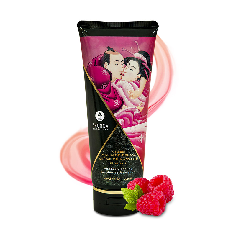 Shunga Kissable Massage Cream Raspberry Feeling