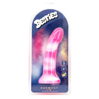 besties harmony pink and white dildo in plastic packaging