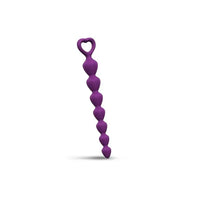 heart shape finger ring with anal beads in purple