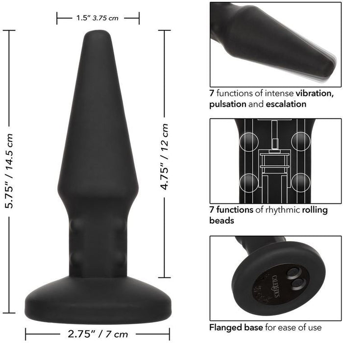 black anal plug with specs 