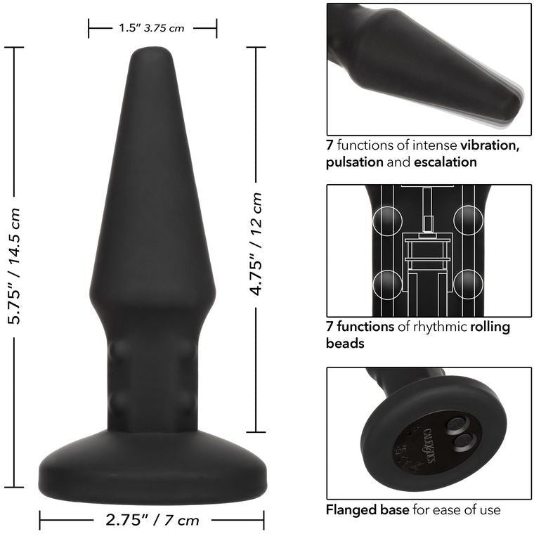 black anal plug with specs 