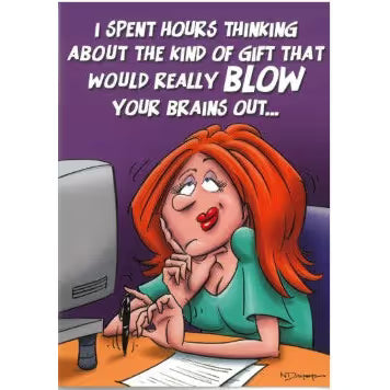cartoon female with red hair and green shirt sitting at desk