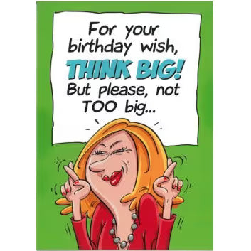 Cartoon character with birthday message on a green background