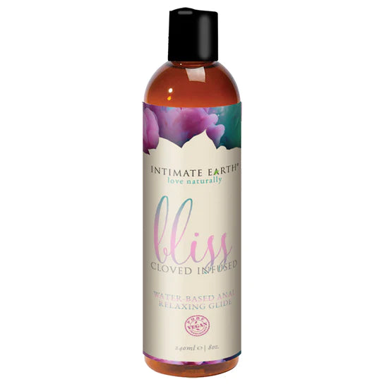 The product comes in an amber bottle with a black cap. The label is purple, teal and cream colored and has multi colored lettering