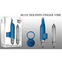 blue silicone dolphin with silver bullet