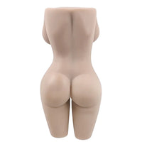 beige female back side torso nude