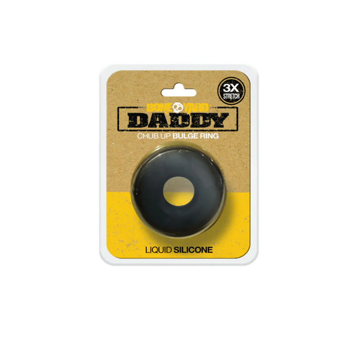 Black silicone ring in packaging with 'Daddy' branding on a white background