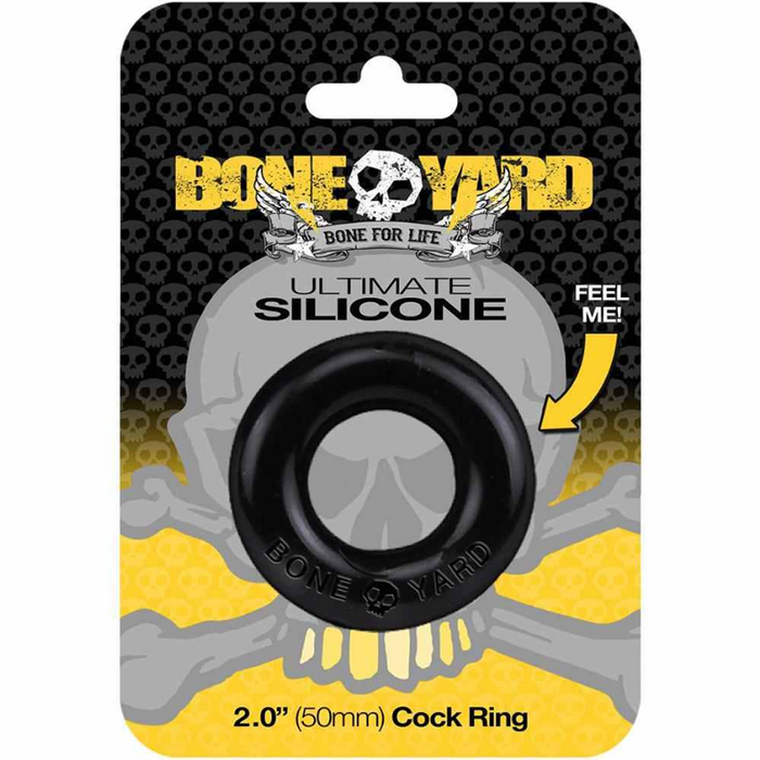 black silicone cock ring in package