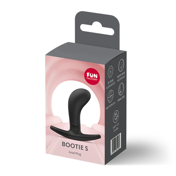 Package of Fun Factory Bootie S anal plug on a white background