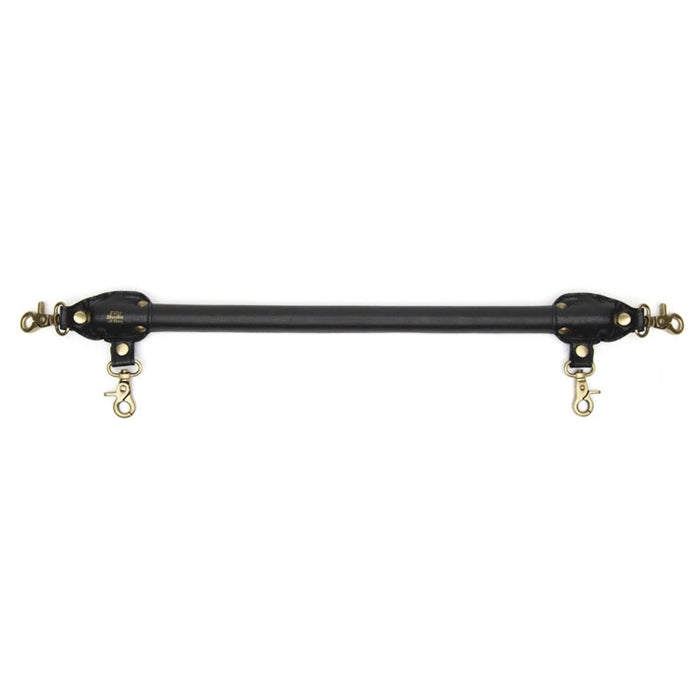 black spreader bar with gold clasps