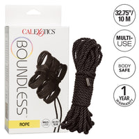 black bondage rope with white box