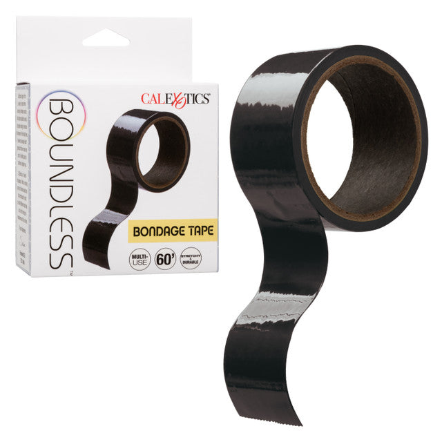 black bondage tape with white box