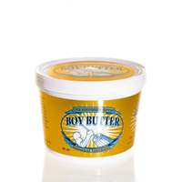 a tub of boy butter 10th anniversary coconut based lube 16oz