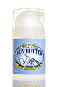 blue and white pump bottle of boy butter h20 lube