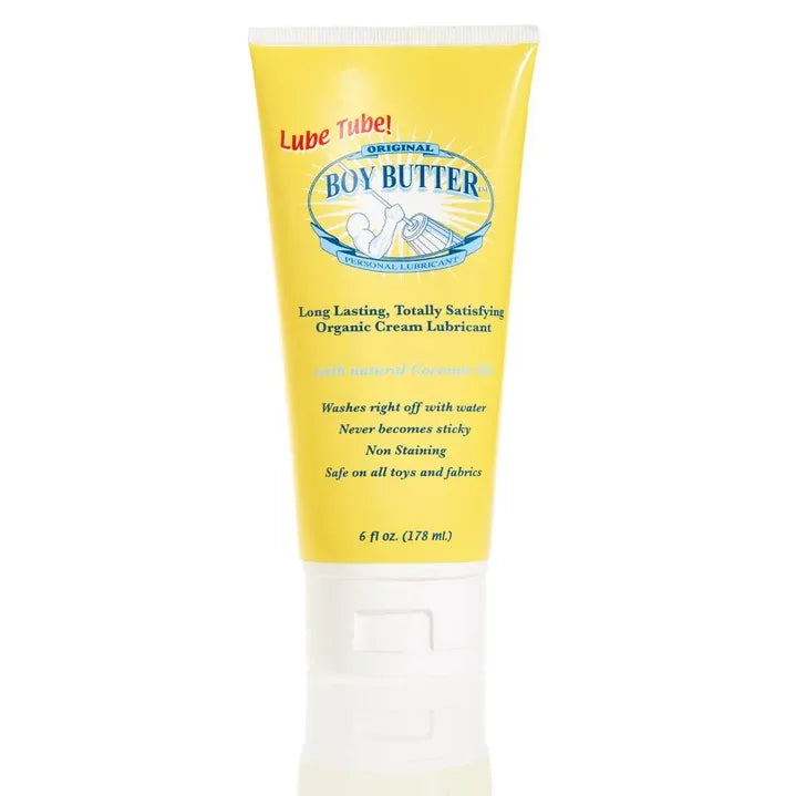 tube of boy butter original formula lube in yellow tube