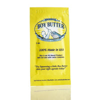 yellow foil pack of boy butter original formula lube