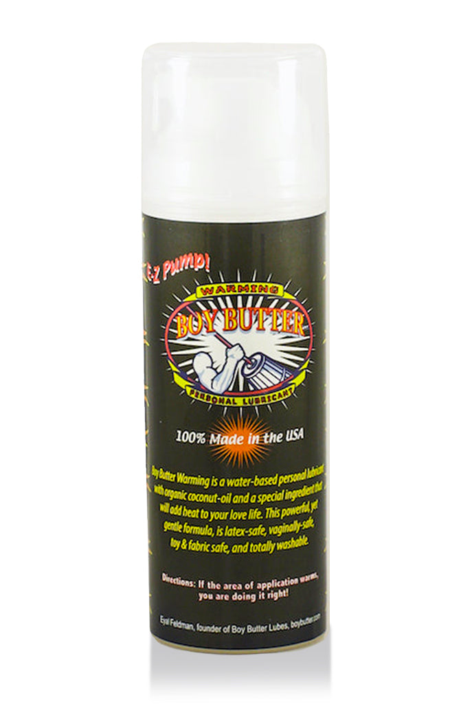 brown bottle of boy butter warming lube 