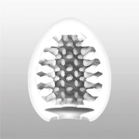 white masturbator egg with brush interior