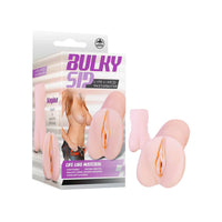 bulky sip vagina masturbator beside box packaging