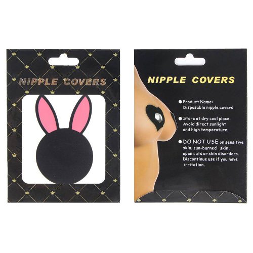 Nipple covers packaging with rabbit design and usage instructions on a white background