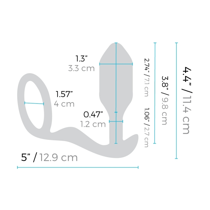 B-Vibe Vibrating Snug & Tug Anal Plug with Cock Ring Medium