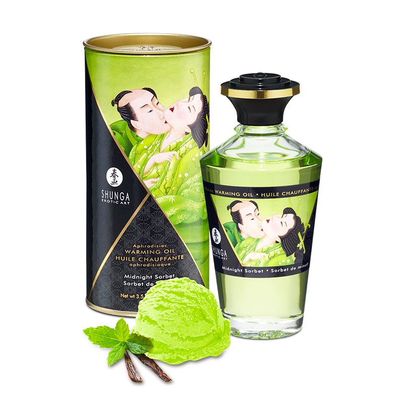 Shunga Aphrodisiac Warming Massage Oil Midnight Sorbet