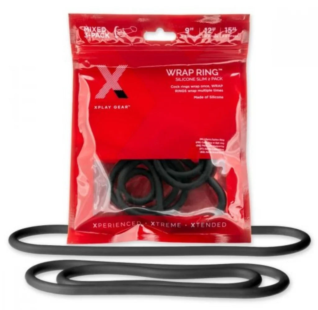Xplay Silicone Slim  Wrap Ring 9, 12, 15  3-pack