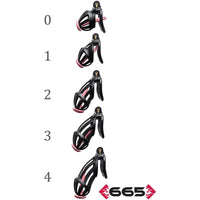 Black and pink chastity cages size 