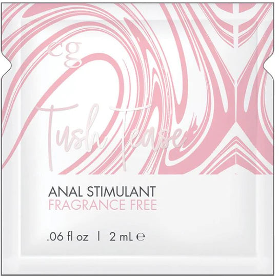 The product comes in a pink and white foil packet