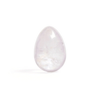 clear egg on white background