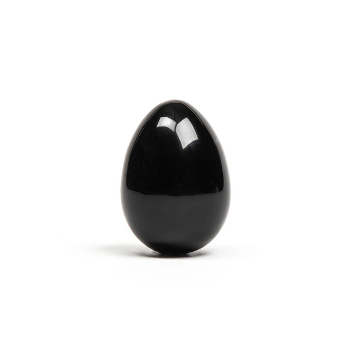 black yoni egg on white background