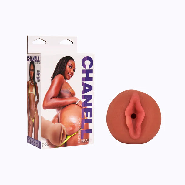 chanell heart pussy stroker beside box packaging