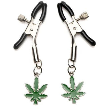 adjustable nipple clamps with green leaf