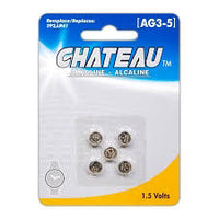 Chateau battery package with 5 batteries on a blue and white background