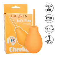 orange anal douche bulb with syringe with box