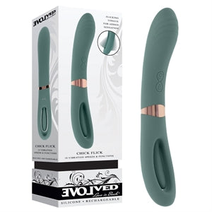 green g spot vibrator with indented handle