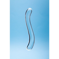 glass s shaped double dildo