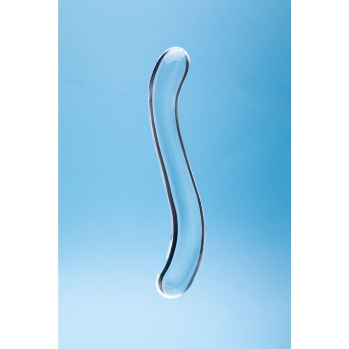 glass s shaped double dildo