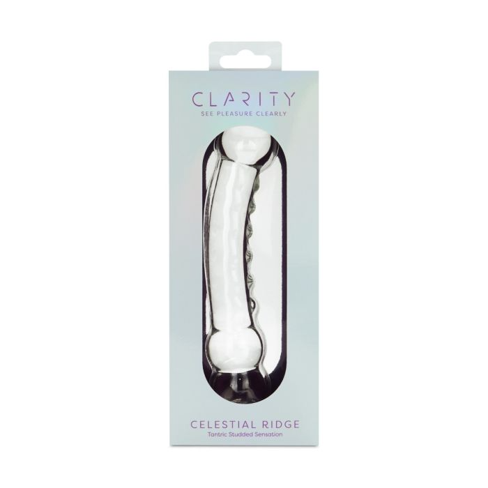 clarity celestial glass dildo in packaging