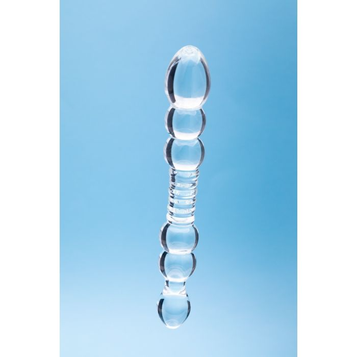 glass bulbed dildo, double ended