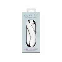 Clarity See Pleasure Clearly Hera's Tempest Ripping Aquatic Fantasy packaging, featuring a glass toy visible through a clear window on a pale blue box.