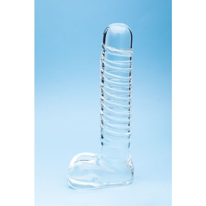glass dildo with balls