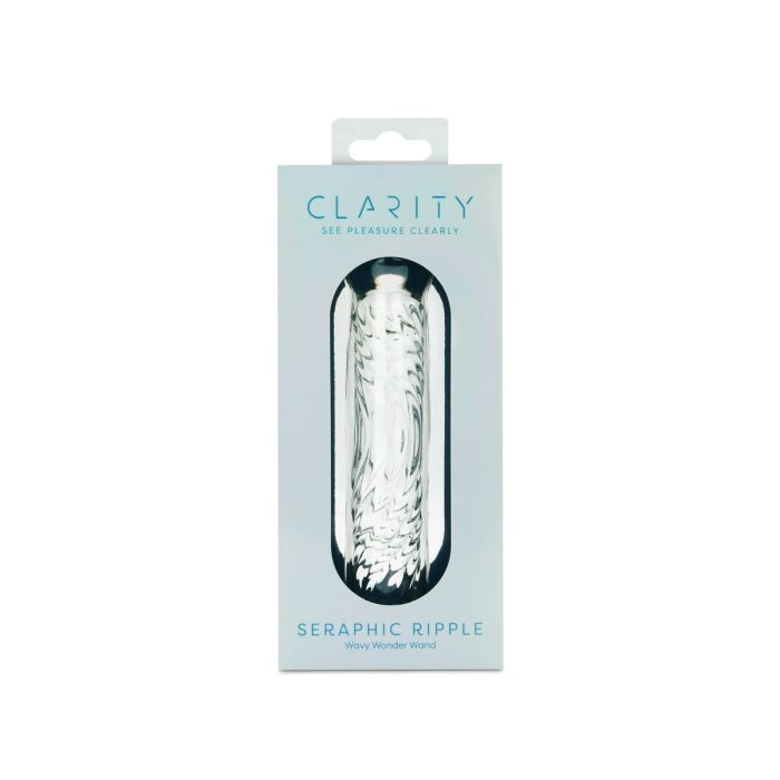 glass dildo in product packaging