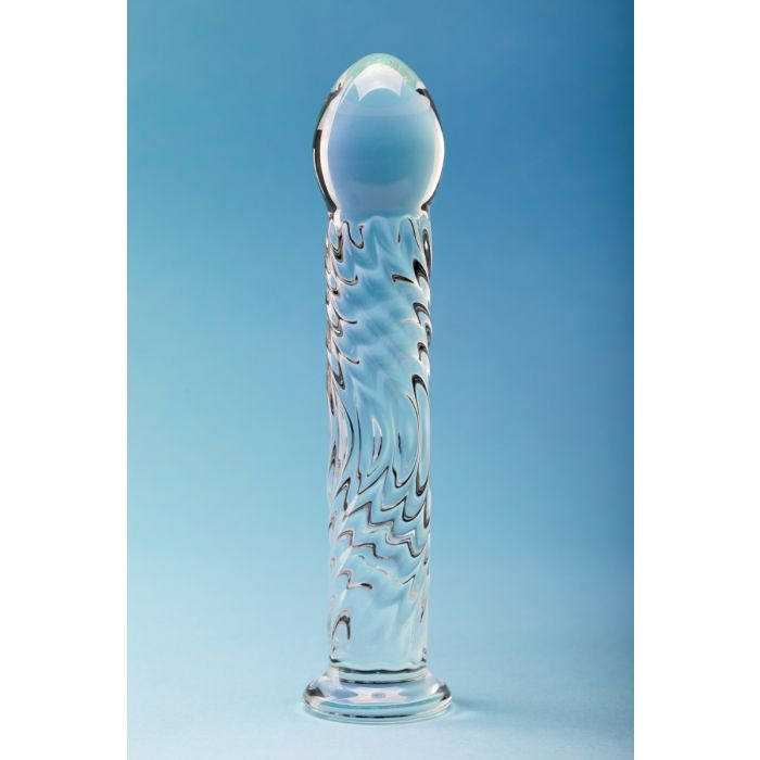 glass dildo with waves