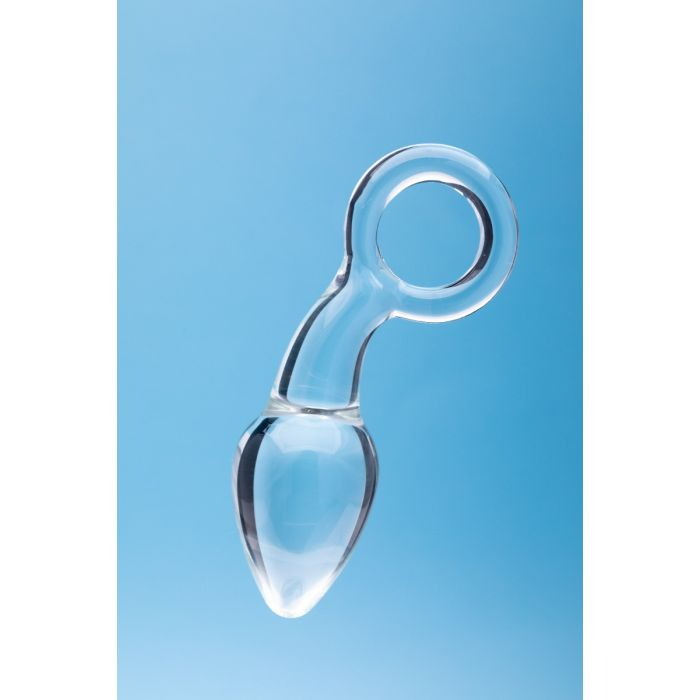 glass anal plug with finger ring holder