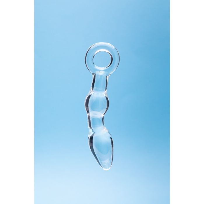 glass anal plug with finger ring holder