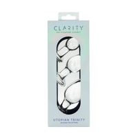 3 glass anal plugs in packaging