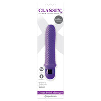 purple vibrator with grooved twists 