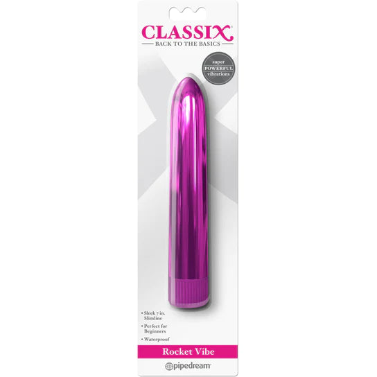 pink metallic sleek vibrator