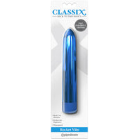 blue metallic sleek vibrator
